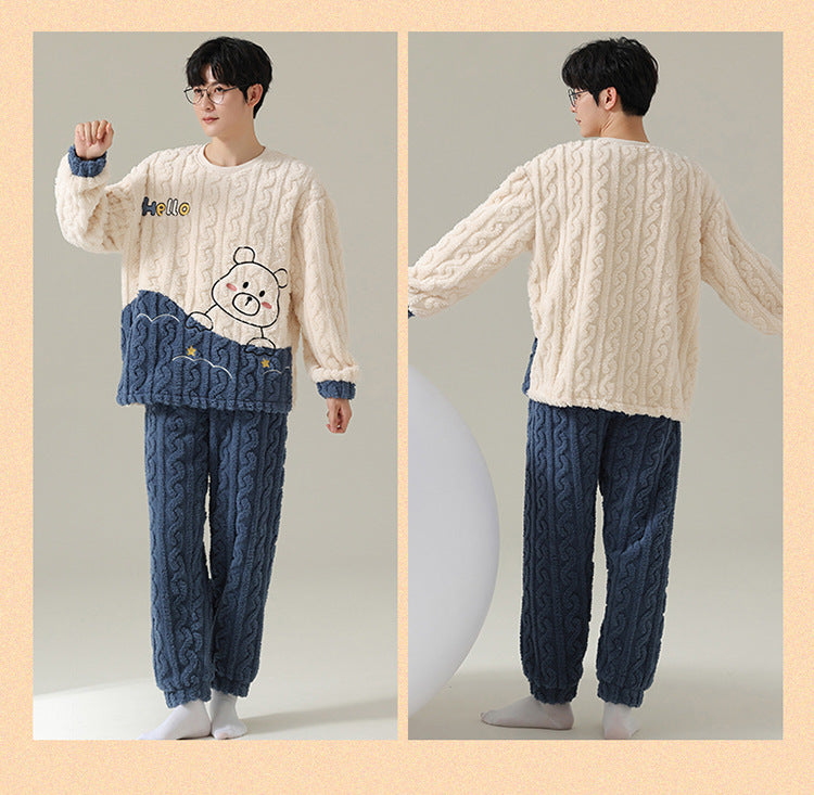 Winter Holiday Matching Pajamas Set for Couples
