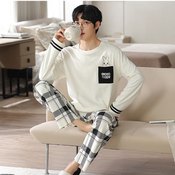 Matching Sleepwear Soft Pajamas Set 100% Cotton