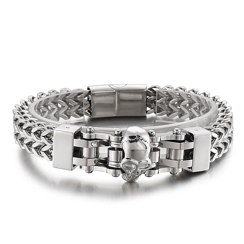 Custom Skull Hiphop Mens Fashion Bracelet 22cm