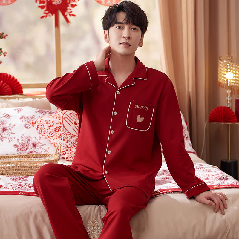 Wedding Nightdress Bride and Groom Red Pajamas