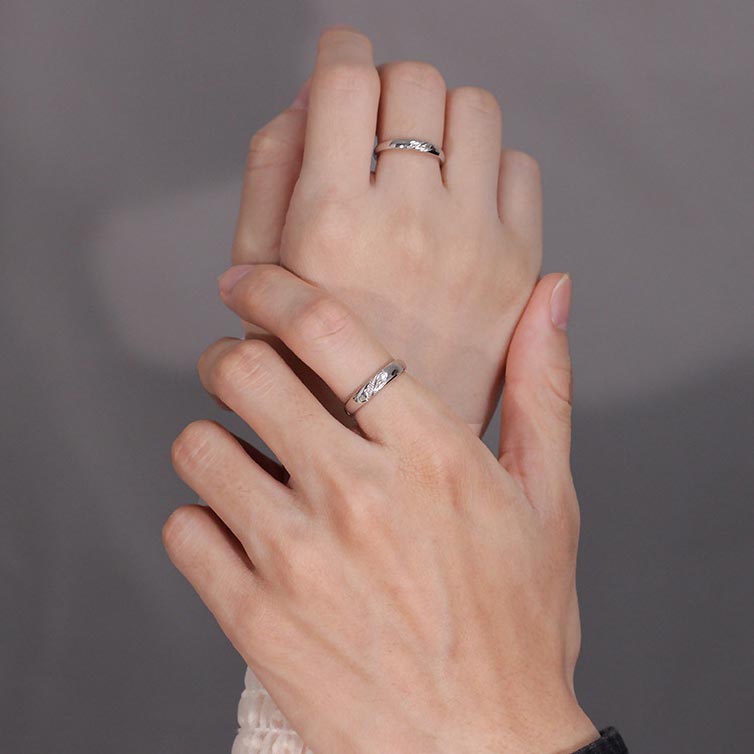 Matching His and Her Promise Rings Set for 2