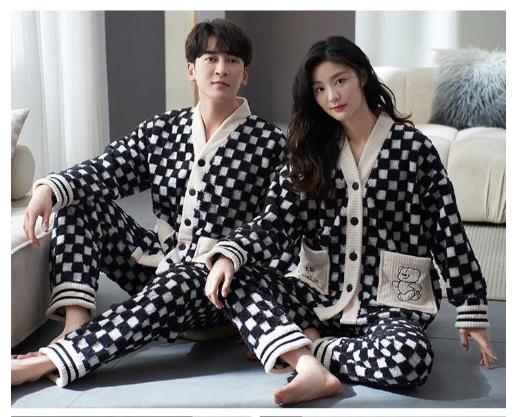 4-Piece Matching Checkered Flannel Pajamas Set