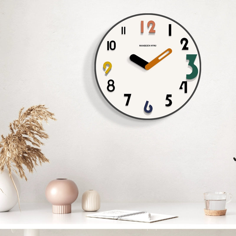 Nordic Simple Numbers Analog Silent Wall Clock