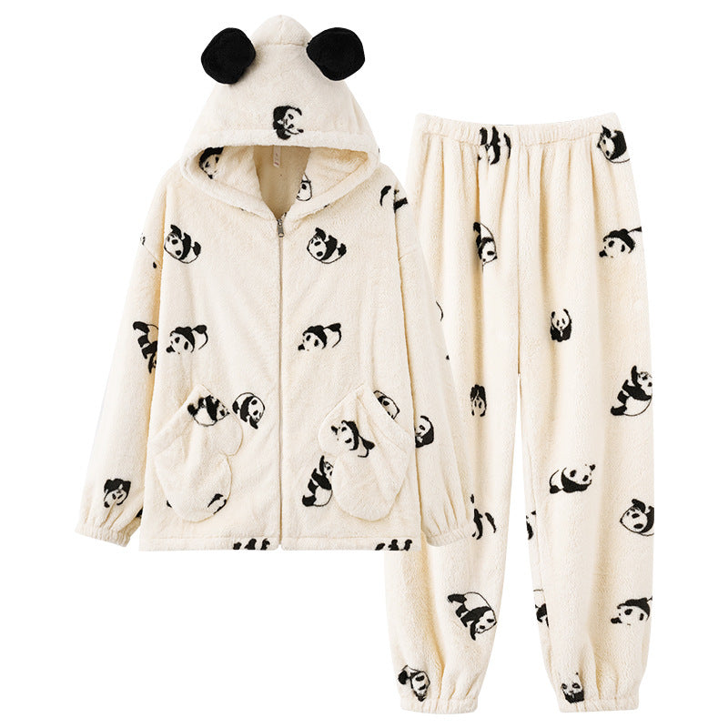 Cute Couples Panda Pajamas Set - Premium Polyester