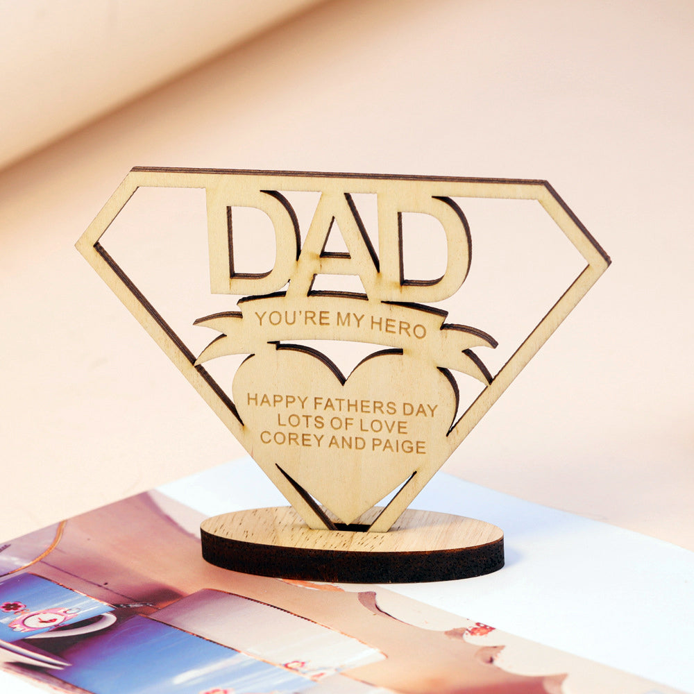 Custom Wooden Ornament Gift for Dad
