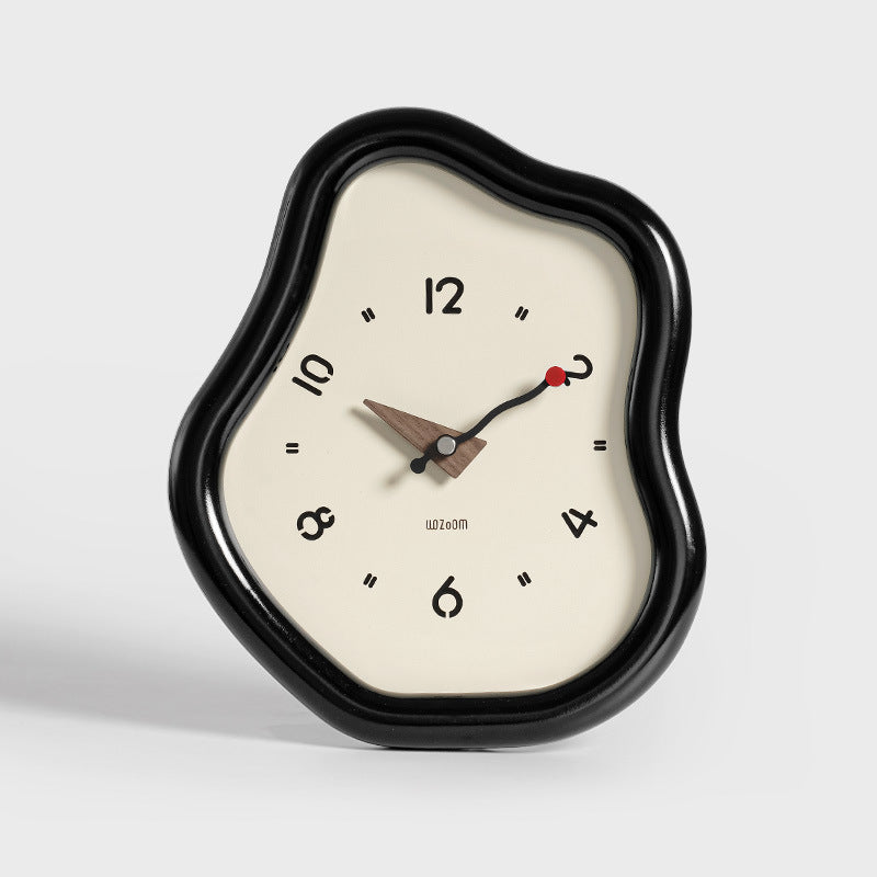 Artistic Distorted Table Clock with Silent Movement