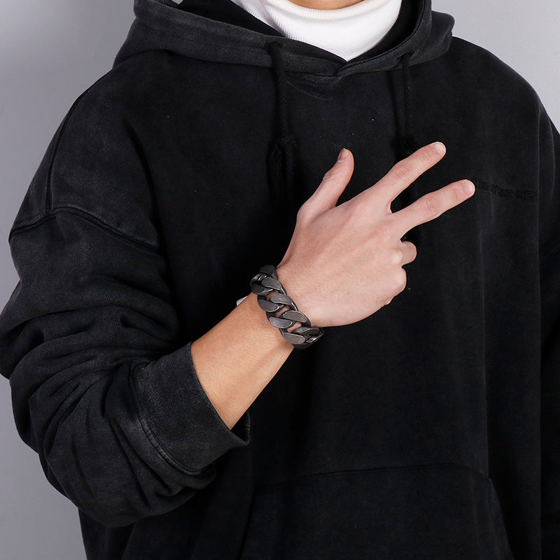 Custom Mens Chain Bracelet 22cm