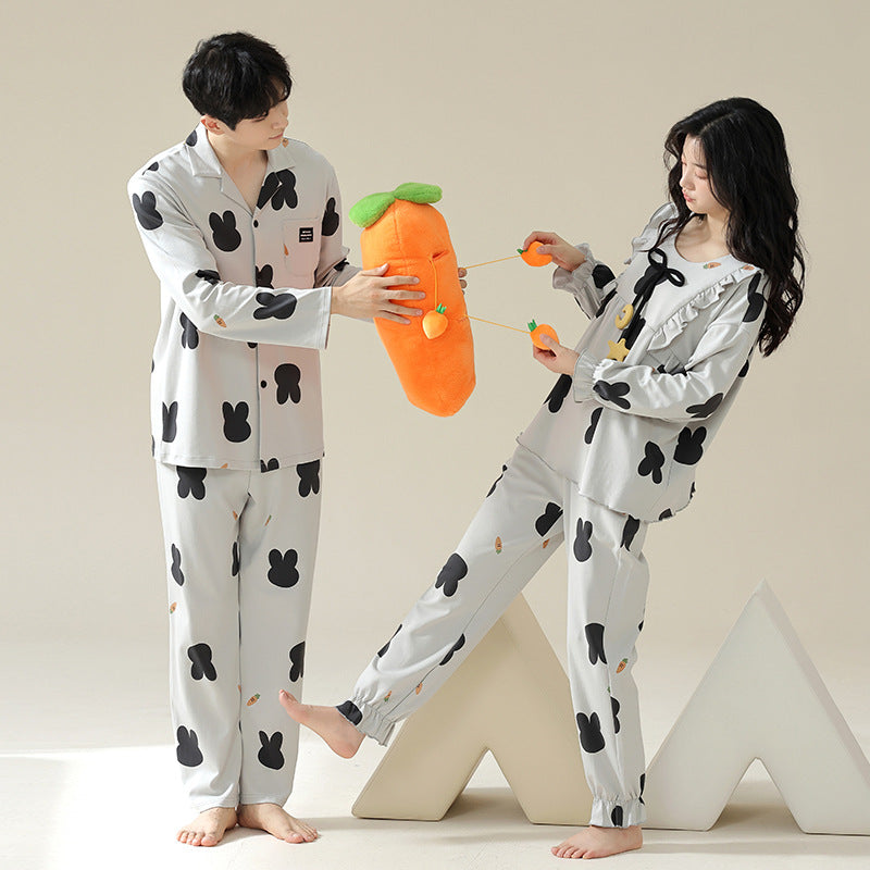Long Sleeves Couples Matching Pajamas Set