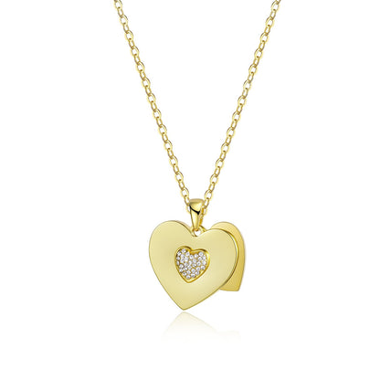 Heart Envelope Engravable Pendant Necklace