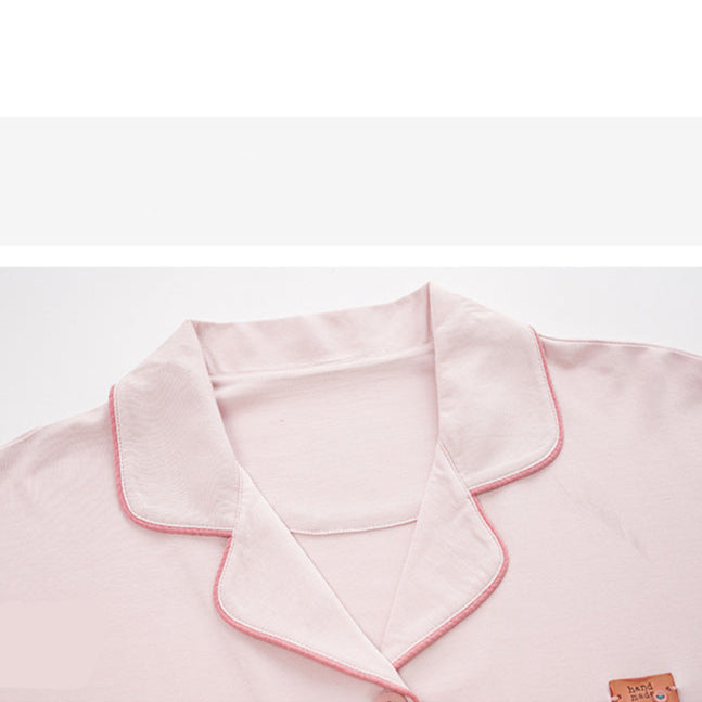 Chic Modal Couple Pajamas - Short Sleeve Premium