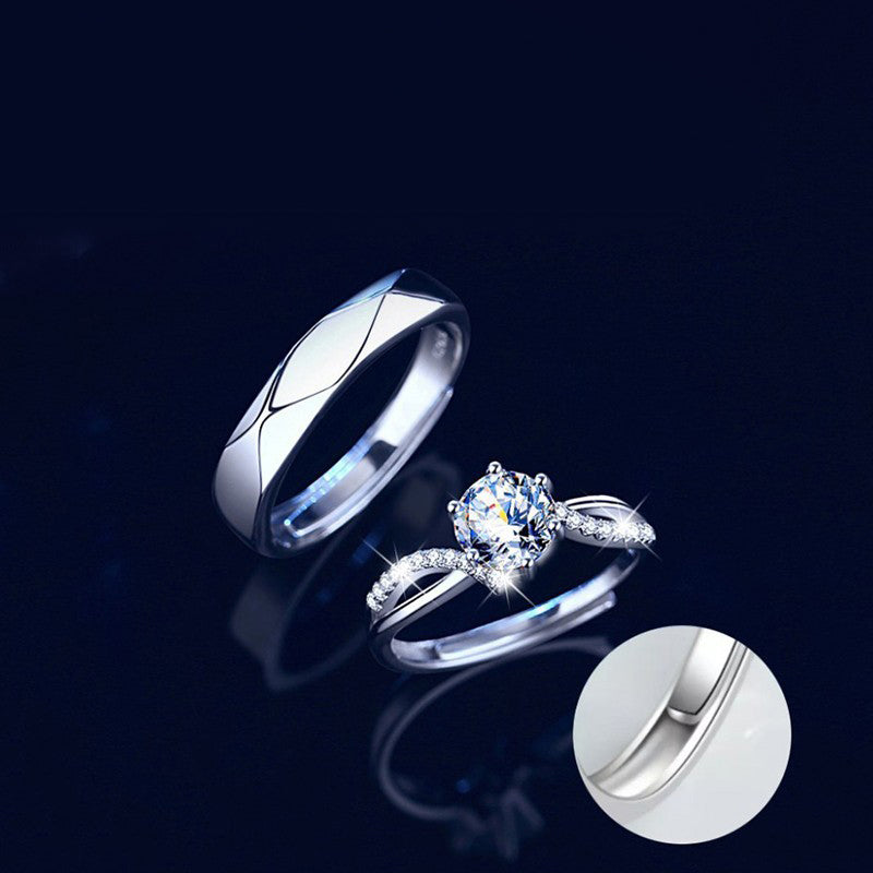 1 Carat Moissanite Diamond Matching Wedding Bands