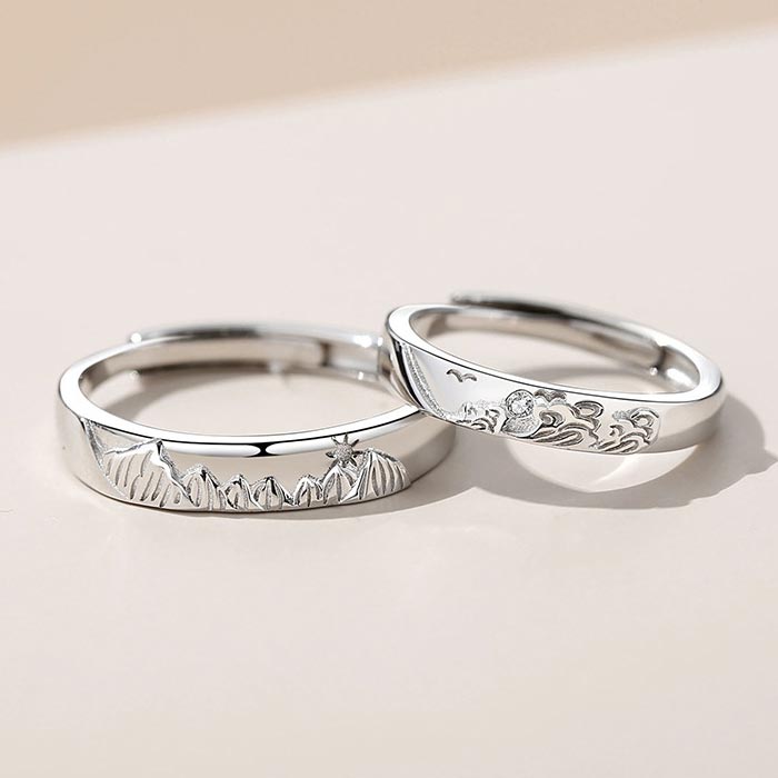 Ocean and Mountains Promise Rings Set for 2