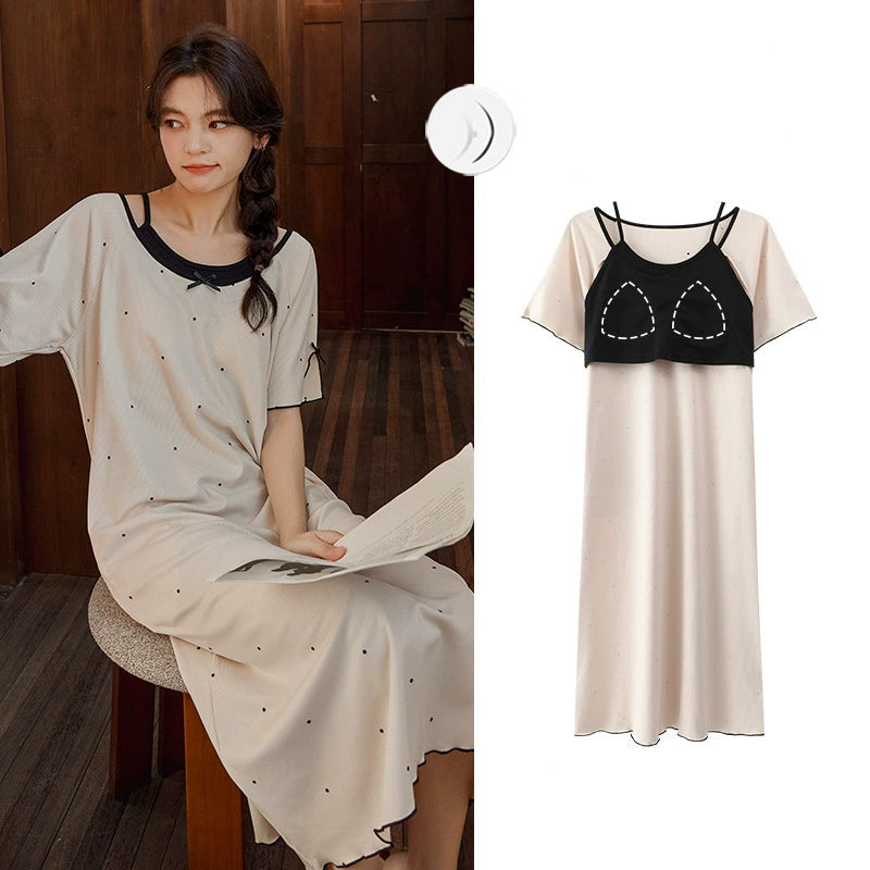 2-Piece Long Nightwear Set 100% Organic Cotton