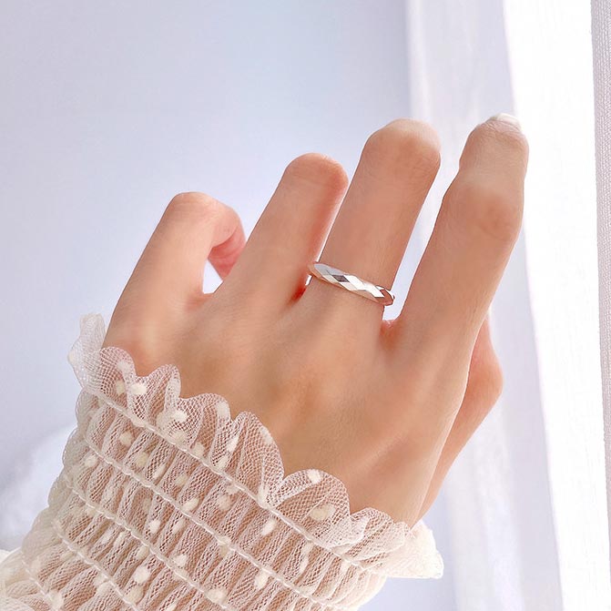 Personalized Name Couple Engagement Rings Set