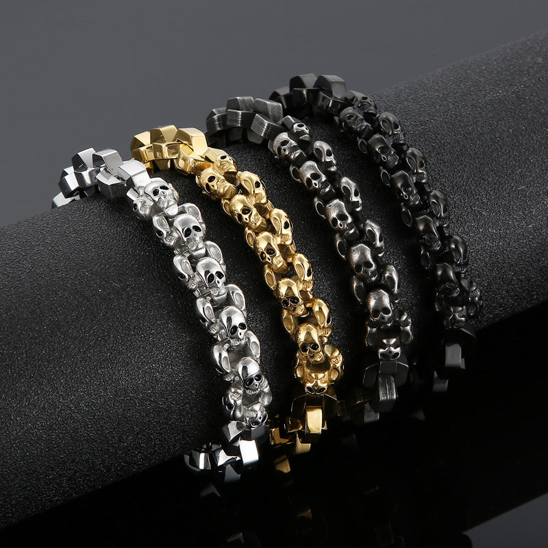 Personalized Skull Mens Fashion Bracelet 23cm
