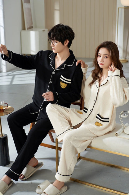 Couple Matching Breathable Cotton Pajamas Set