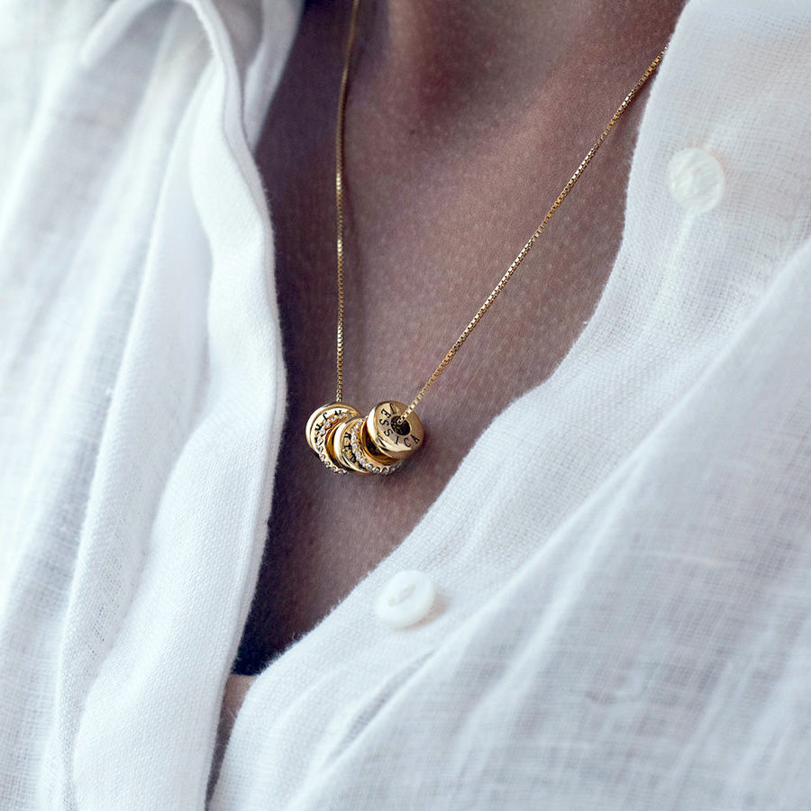 Personalized Family Name Charm Necklace