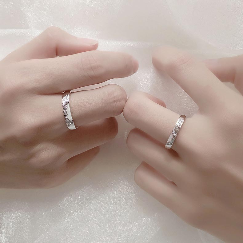 Ocean and Mountains Promise Rings Set for 2