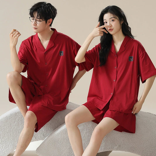 Gullei™ Pajamas Set Short Sleeve Button-Front Modal