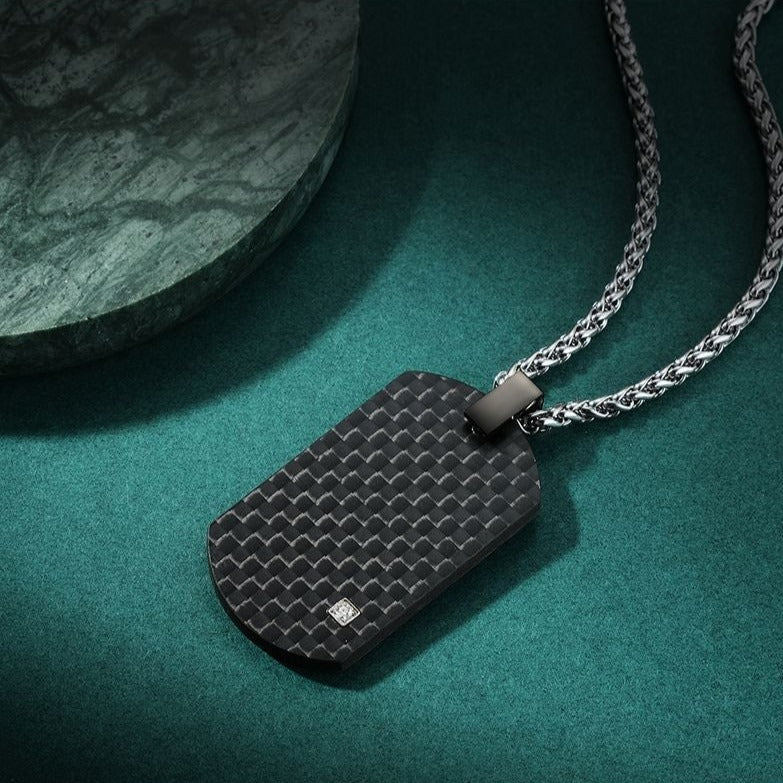 Customized Engraved Army Tag Mens Pendant Necklace