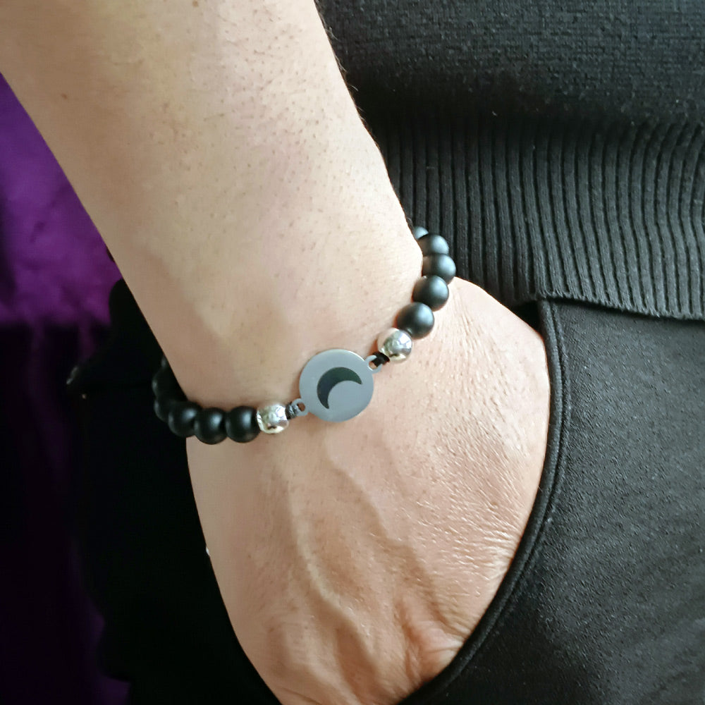Engraved Bar and Disk Charm Promise Bracelets