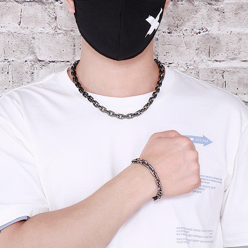 Mens Chunky Link Chain Bracelet 20cm