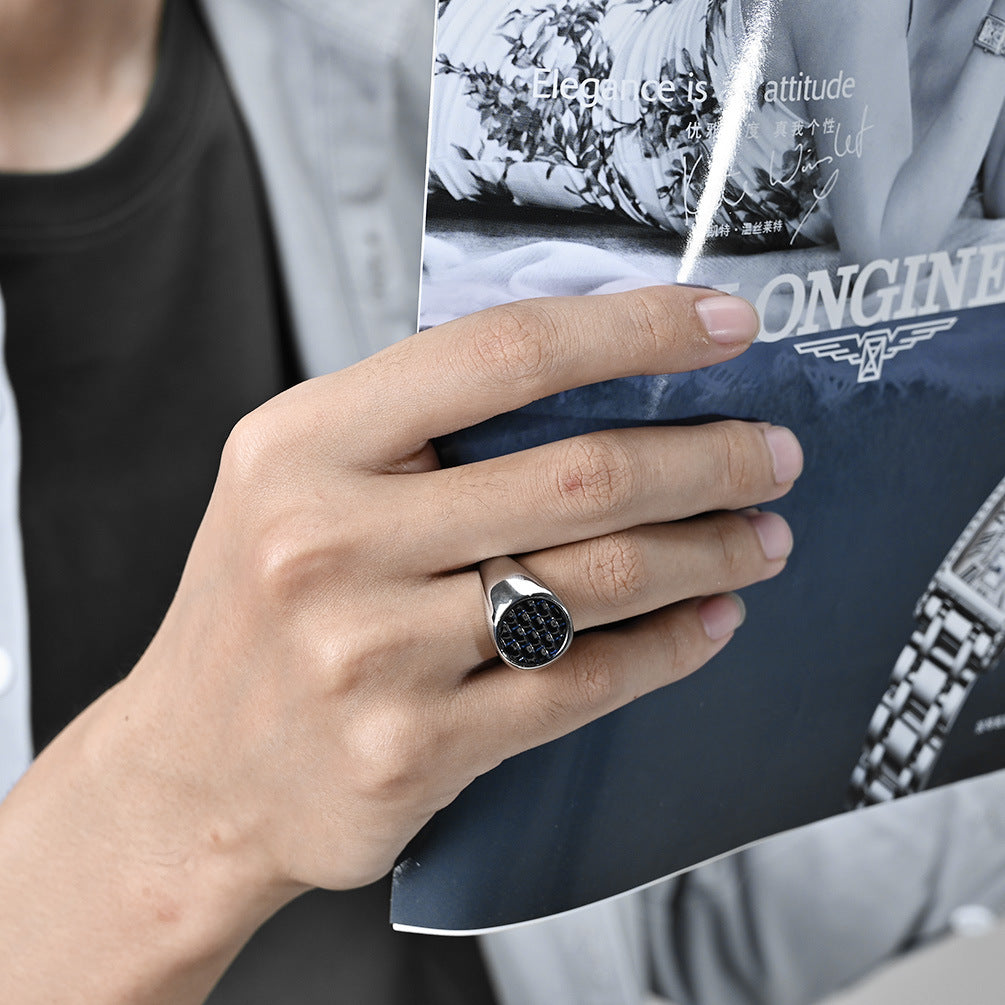 Engraved Fidget Marriage Ring for Men
