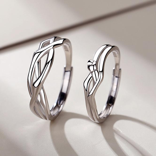 Custom Sterling Silver Wedding Bands for 2