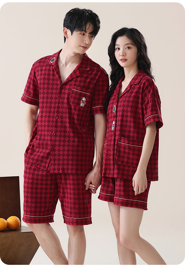 Matching Shorts Pajamas Set for Couples - 100% Cotton