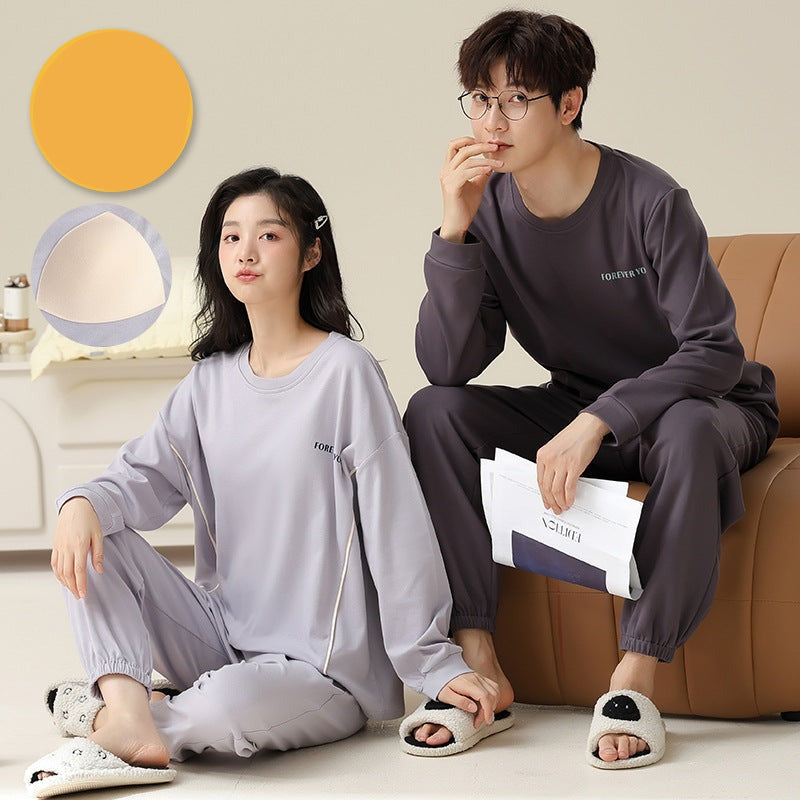 Couples Matching PJs Nightwear Pajamas Set with Padded Bra