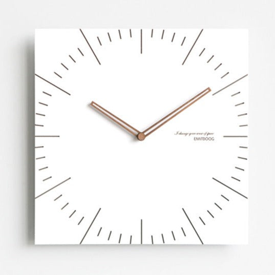 Square Deco Silent Wall Clock 30cm