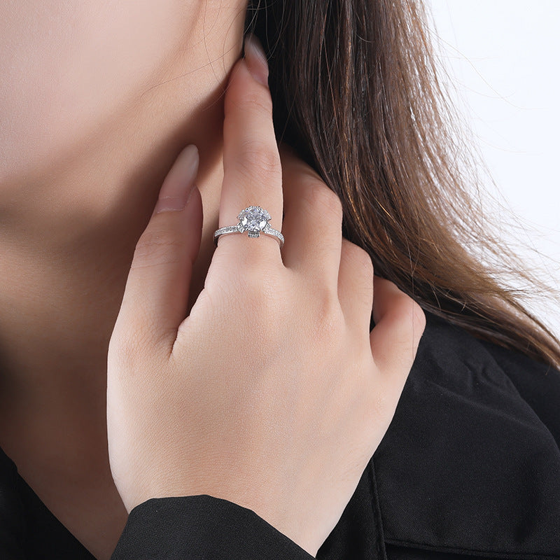 1 Carat Moissanite Bouquet Diamond Women Ring
