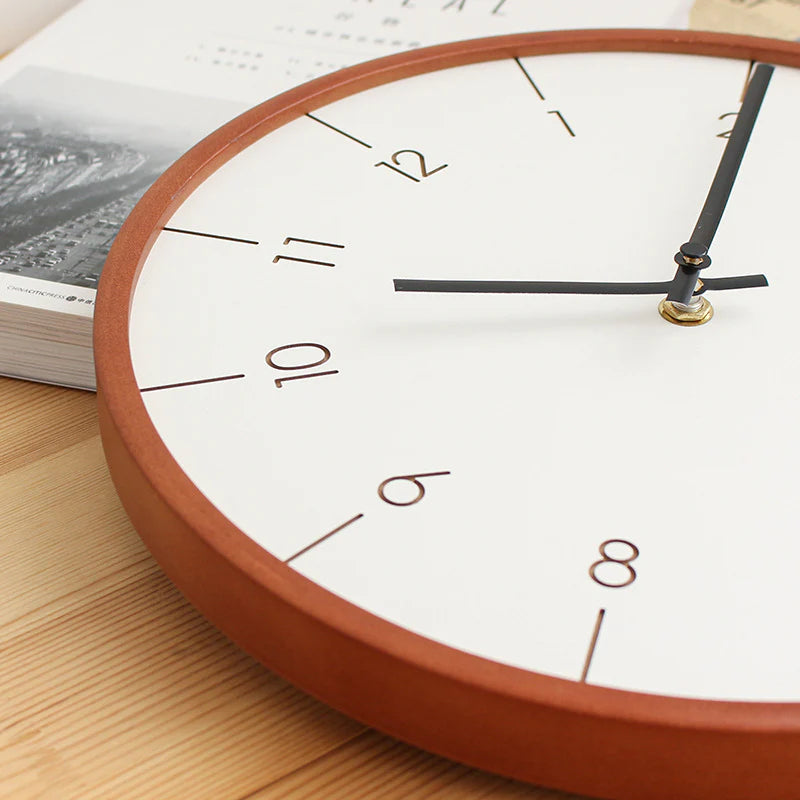 Minimalist Silent Wall Clock – 12" (Non-Ticking)