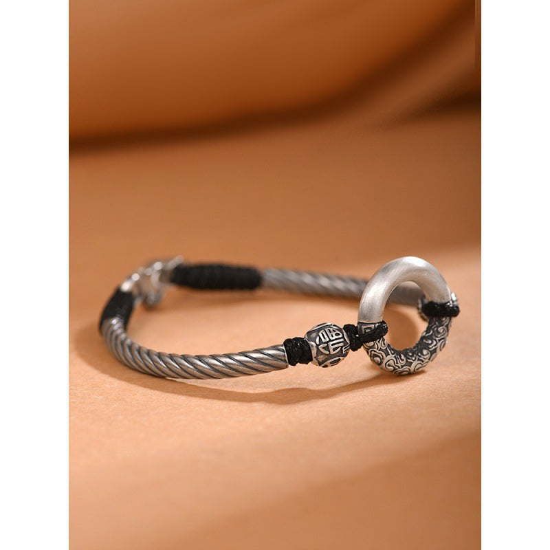 Personalized Vintage Ring Bracelet for Men