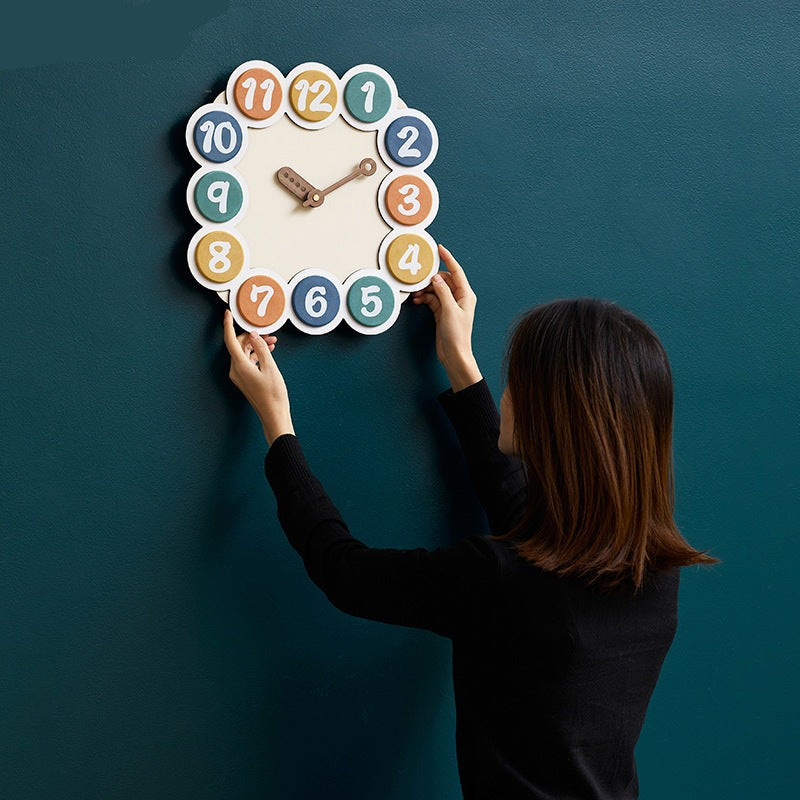 Beautiful Kids Bedroom Wall Deco Silent Clock