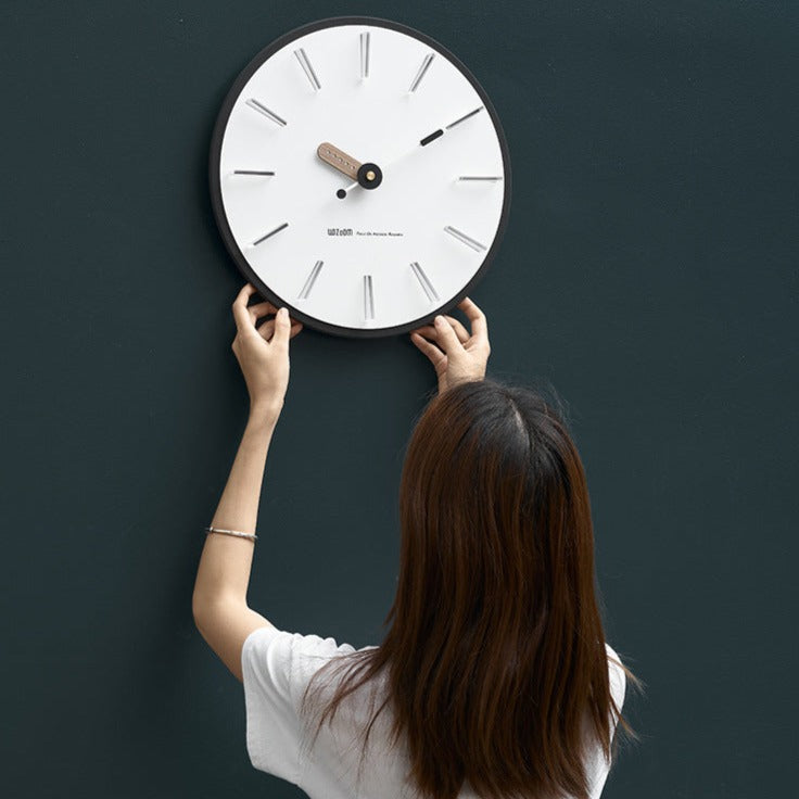 36cm Silent Wall Clock - Modern Minimalist Scandinavian Design