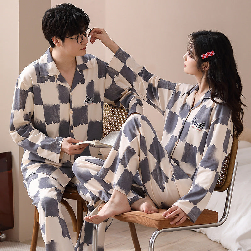 Long Sleeve Loungewear PJs Set for Two 100% Cotton