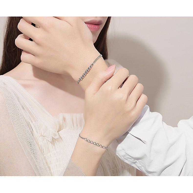 Mix Chain Trending Couple Bracelets Set