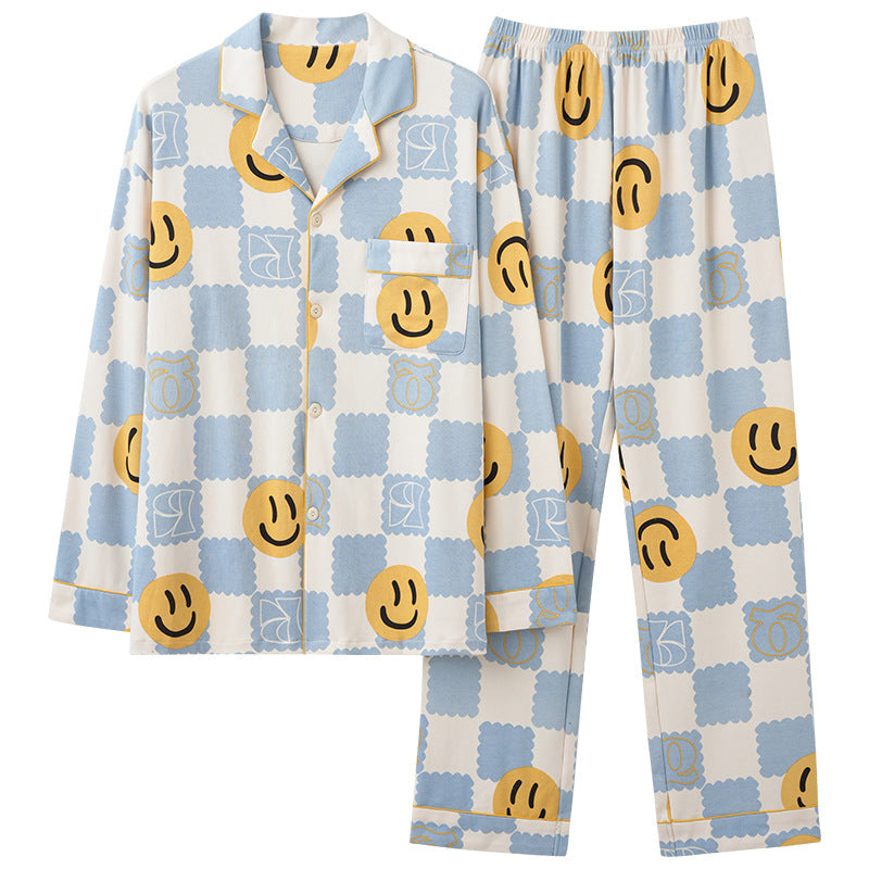 Matching Smiley Face Pajamas Set for Couples