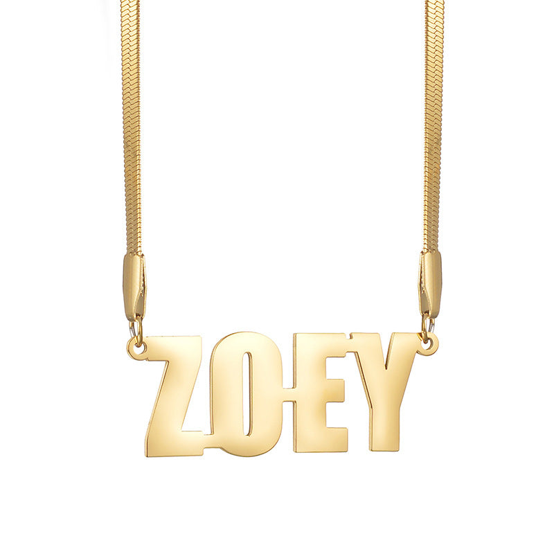 Custom Name Snake Chain Necklace