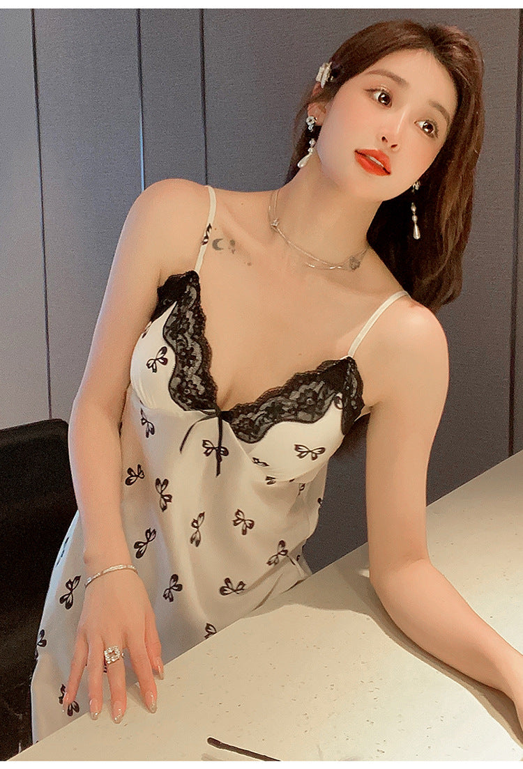 Gullei™ Floral Nightdress with Breast-Pad Premium Polyester