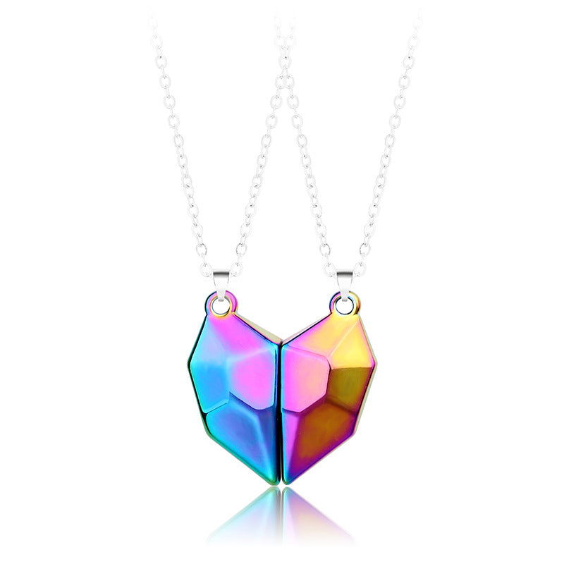 Magnetic Half Hearts Romantic Necklaces for Couples