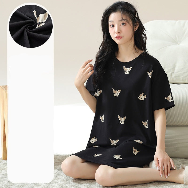 Cute Dog Soft Nightwear for Women - 100% Cotton