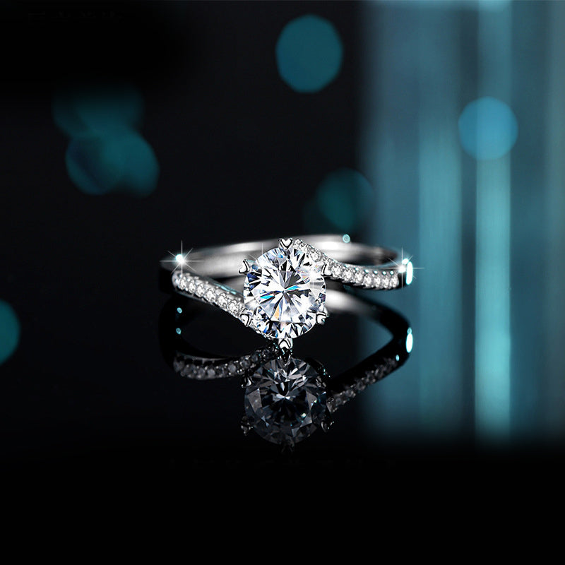 1 Carat Moissanite Diamond Rings Set for Men and Women