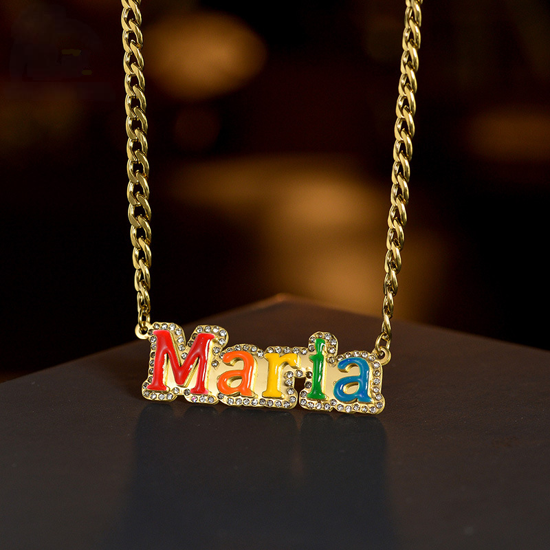 Multi-colored Personal Name Necklace