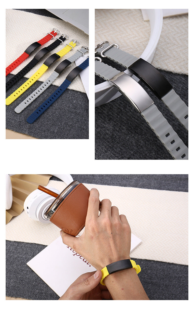 Engravable Sports Bracelet for Men Silicone