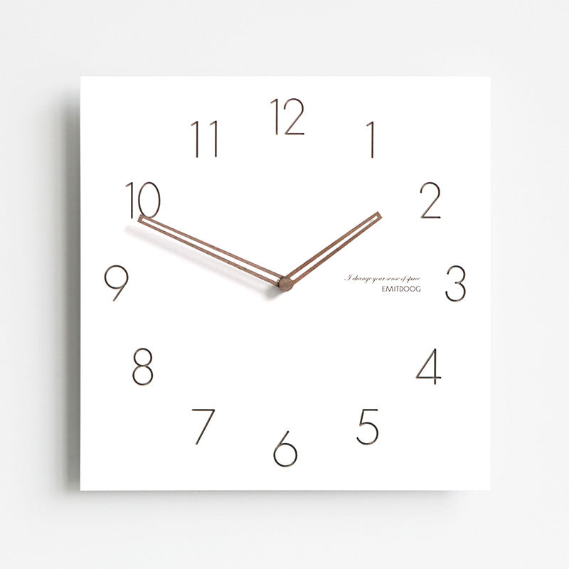 Square Deco Silent Wall Clock 30cm