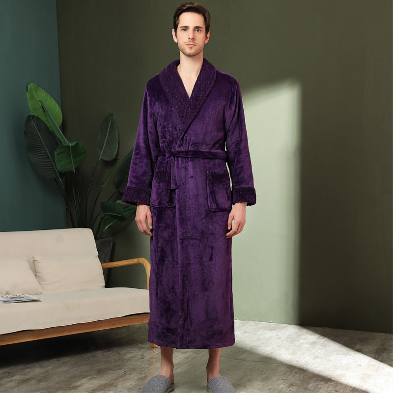 100% Premium Thickened Flannel Nightgown Set for 2