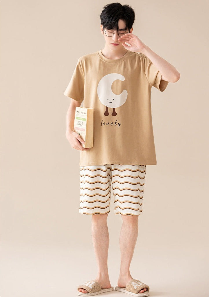 Matching Summer Pajamas for Men and Women 100% Cotton