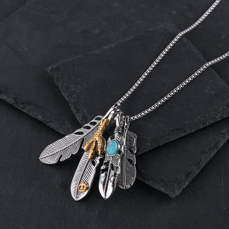 Mens Charm Pendant Necklace
